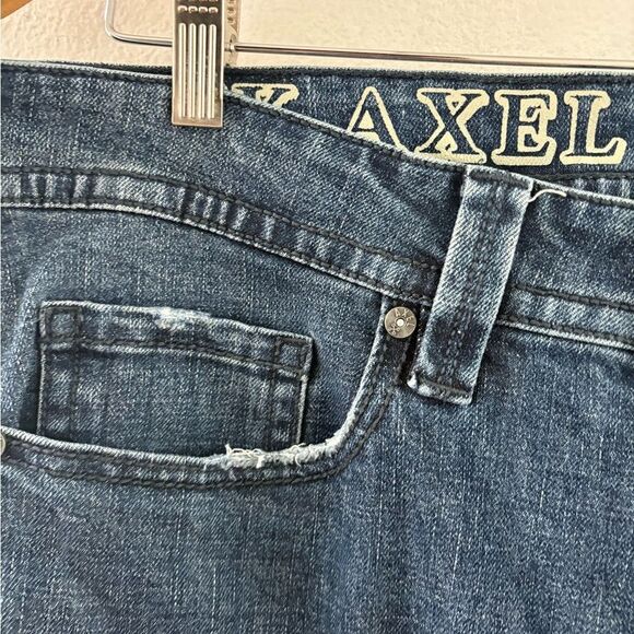T.K. Axel Jeans Mens 32X32 Blue Dark Wash Slim Boot Western Stretch Denim - Picture 8 of 13
